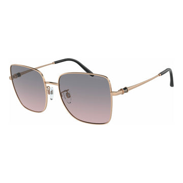 BROWN GRADIENT VIOLET LENSES WITH SHINY ROSE GOLD FRAME