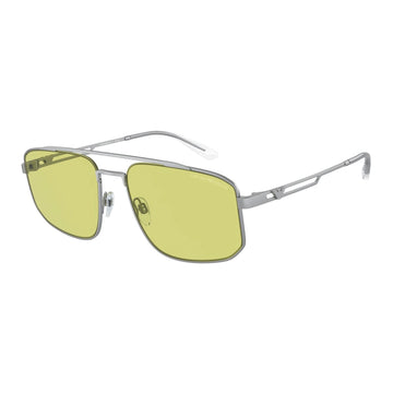 LIGHT GREEN LENSES WITH MATTE SLIVER FRAME