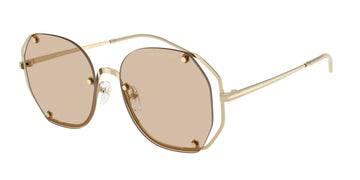 LIGHT BROWN LENSES WITH GOLD FRAME