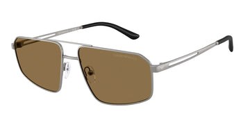 SOLID BROWN LENSES WITH GUNMETAL FRAME