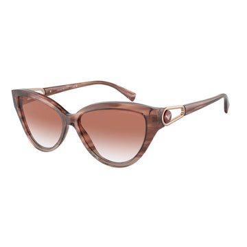 RED GRADIENT LENSES WITH STRIPED PINK FRAME
