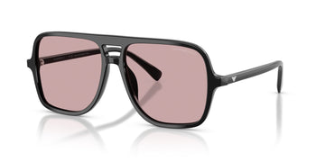 LIGHT PINK LENSES WITH BLACK FRAME