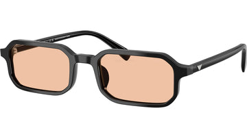 LIGHT ORANGE LENSES WITH BLACK FRAME