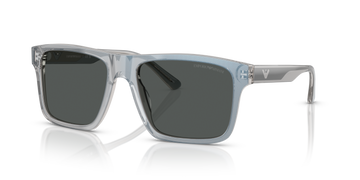 SOLID GRAY LENSES WITH TRANSPARENT BLUE FRAME
