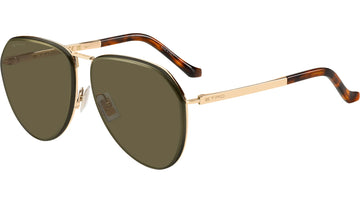 SOLID BROWN LENSES WITH LIGHT GOLD FRAME