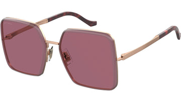 LIGHT VIOLET PINK LENSES WITH GOLD COPPER FRAME