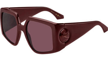 SOLID PINK LENSES WITH BURGUNDY FRAME