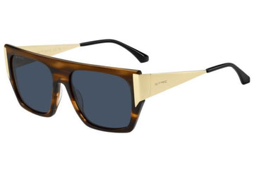 SOLID BLUE LENSES WITH HAVANA GOLD FRAME