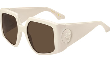 SOLID BROWN LENSES WITH IVORY FRAME