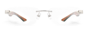 Maybach THE ARTIST III Rectangle Eyeglasses in Clear / Platinum Plated Mystic Black Madrone Ebony Karelian Birch Burr, side view
