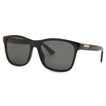 SOLID GRAY LENSES WITH BLACK FRAME