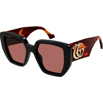 BROWN RED LENSES WITH BLACK HAVANA FRAME