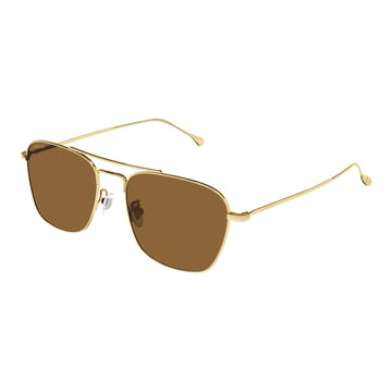 SOLID BROWN LENSES WITH GOLD FRAME