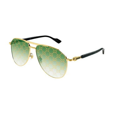 GOLD WITH GREEN LOGO MIRROR LENSES WITH GOLD FRAME