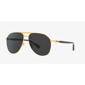 SOLID GRAY LENSES WITH GOLD FRAME