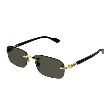 SOLID GRAY LENSES WITH GOLD FRAME