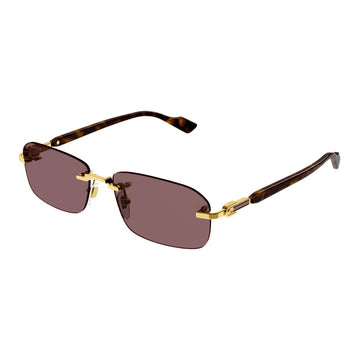 VIOLET BROWN LENSES WITH GOLD FRAME