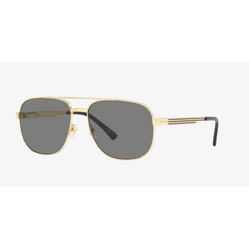 SOLID GRAY LENSES WITH GOLD FRAME