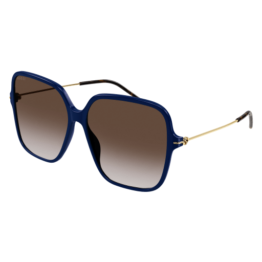 Gucci GG1267S Butterfly Sunglasses in Smoke Blue, front view