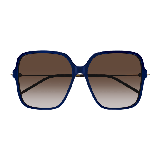 Gucci GG1267S Butterfly Sunglasses in Smoke Blue, side view