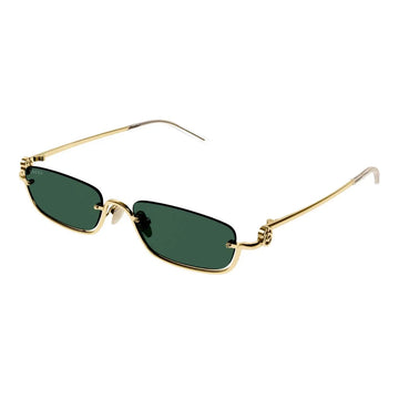 SOLID GREEN LENSES WITH GOLD FRAME