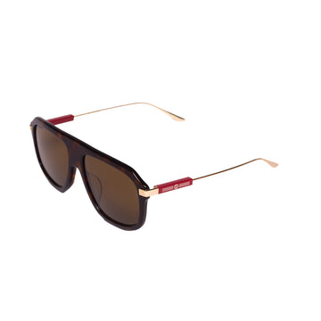 SOLID BROWN LENSES WITH HAVANA GOLD FRAME