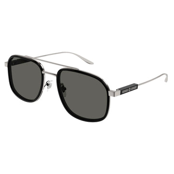 SOLID GRAY LENSES WITH SLIVER BLACK FRAME