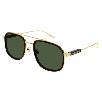 SOLID GREEN LENSES WITH GOLD HAVANA FRAME