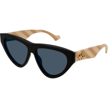 BLUE SOLID LENSES WITH BLACK FRAME