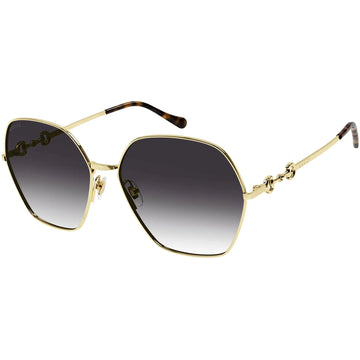 GRAY GRADIENT LENSES WITH GOLD FRAME