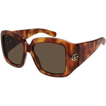 BROWN SOLID LENSES WITH HAVANA FRAME