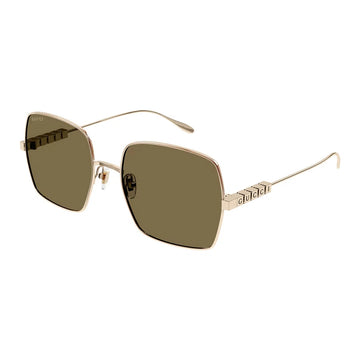SOLID BROWN LENSES WITH GOLD FRAME