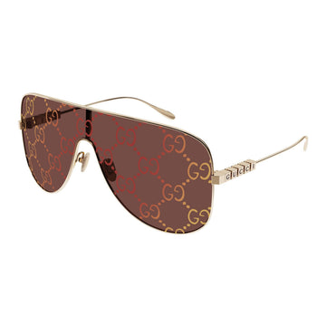 RED WITH GOLD FLASH LOGO MIRROR LENSES WITH ROSE GOLD FRAME