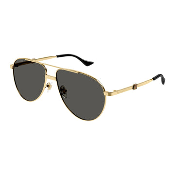 SOLID GRAY LENSES WITH GOLD FRAME