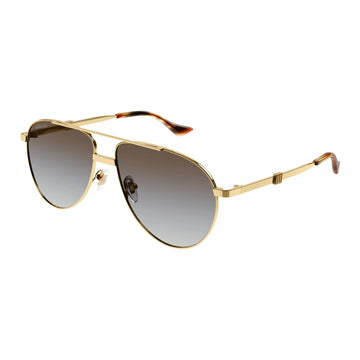 BROWN GRADIENT LENSES WITH LIGHT GOLD FRAME