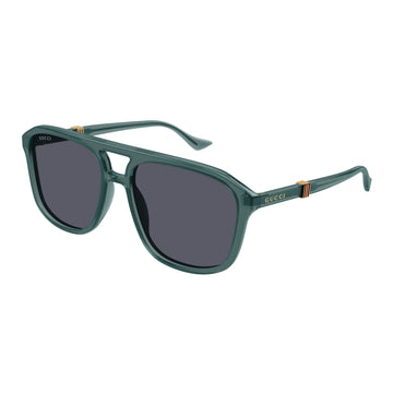 SOLID GRAY LENSES WITH GREEN FRAME