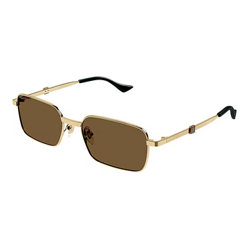 SOLID BROWN LENSES WITH GOLD FRAME