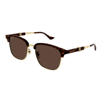 SOLID BROWN LENSES WITH ROSE GOLD FRAME