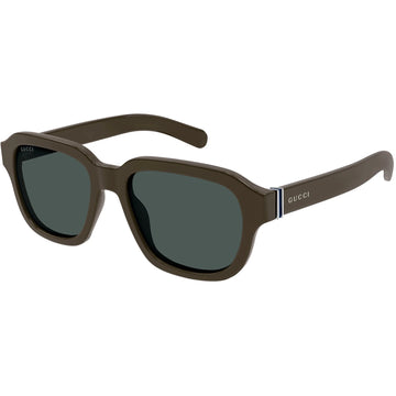 SOLID GREEN LENSES WITH BROWN FRAME