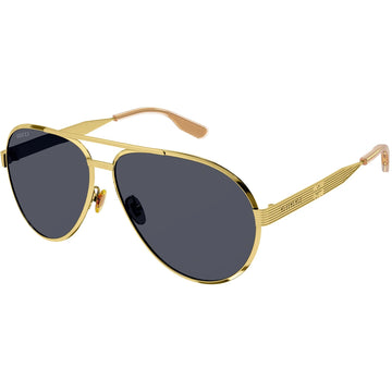 SOLID BLUE LENSES WITH YELLOW GOLD FRAME