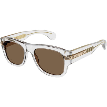 SOLID BROWN LENSES WITH CRYSTAL FRAME