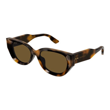 SOLID BROWN LENSES WITH HAVANA FRAME