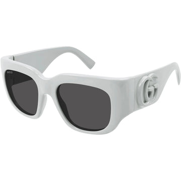 SOLID GRAY LENSES WITH WHITE FRAME