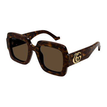SOLID BROWN LENSES WITH HAVANA FRAME
