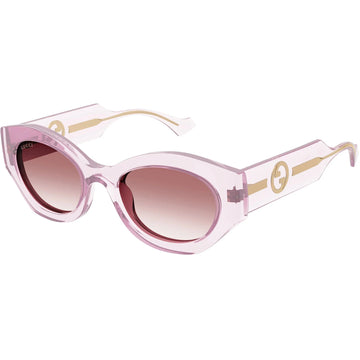 BURGUNDY GRADIENT LENSES WITH TRANSPARENT LIGHT PINK FRAME
