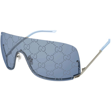 BLUE MONOGRAM LENSES WITH SLIVER FRAME