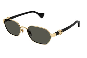 SOLID GRAY LENSES WITH GOLD FRAME