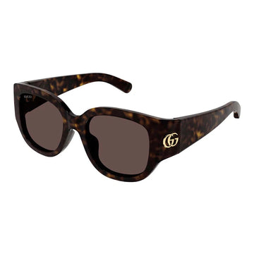 SOLID BROWN LENSES WITH HAVANA FRAME