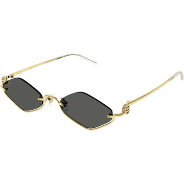 SOLID GRAY LENSES WITH GOLD FRAME