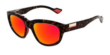 SOLID ORANGE MIRROR LENSES WITH HAVANA FRAME